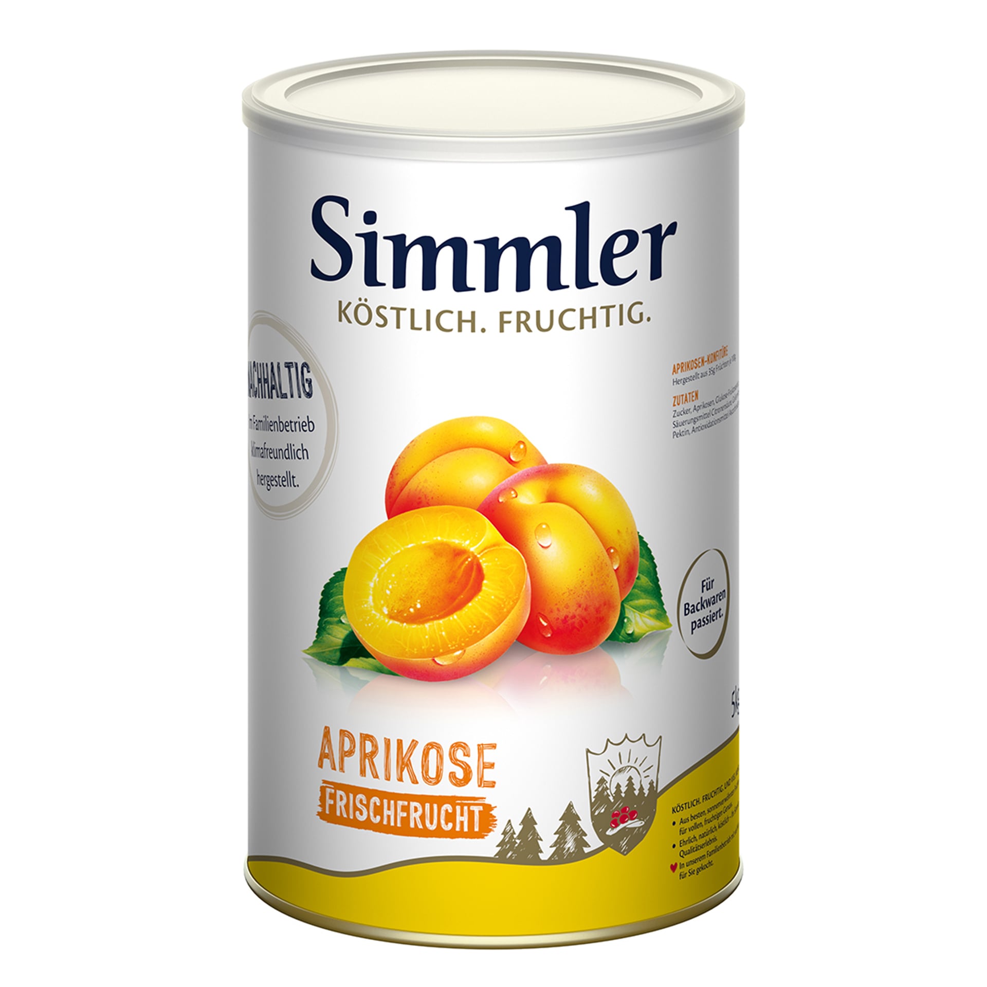 Aprikosen Frischfrucht Marmelade Dose groß