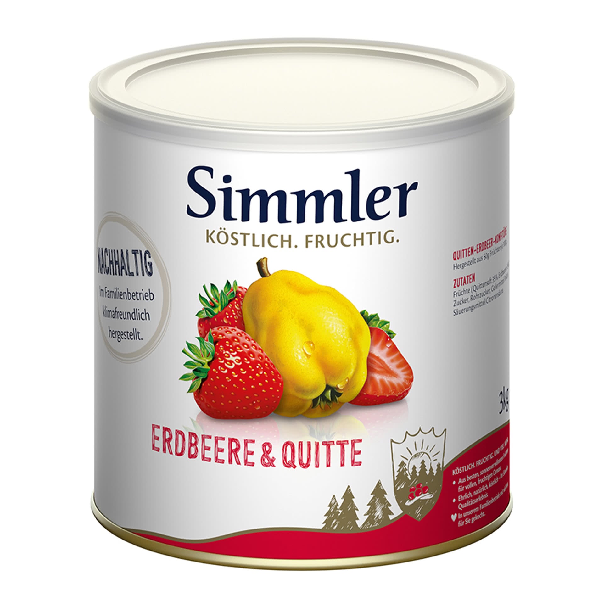 Erdbeer Quitten Marmelade Dose