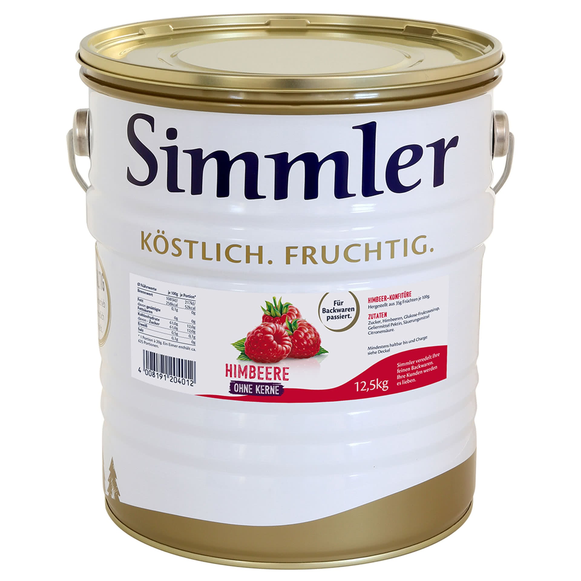 Himbeer Marmelade Eimer ohne Kerne