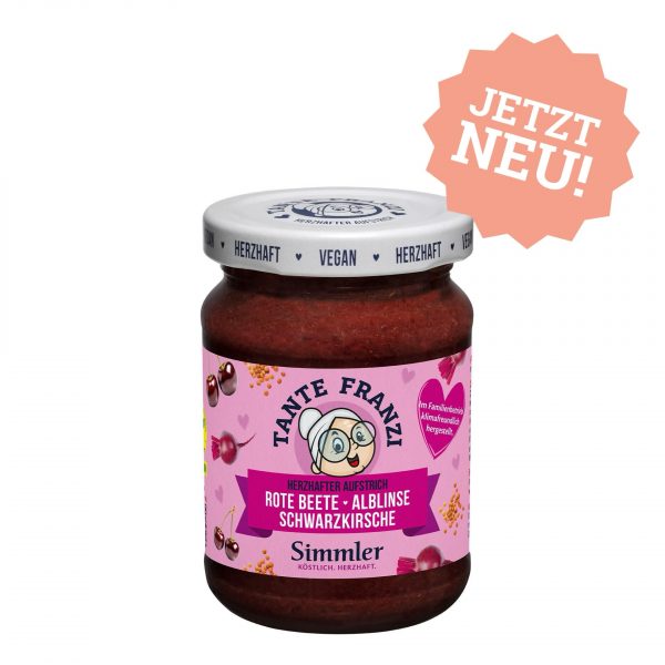 Rote Beete-Alblinse-Schwarzkirsche Aufstrich
