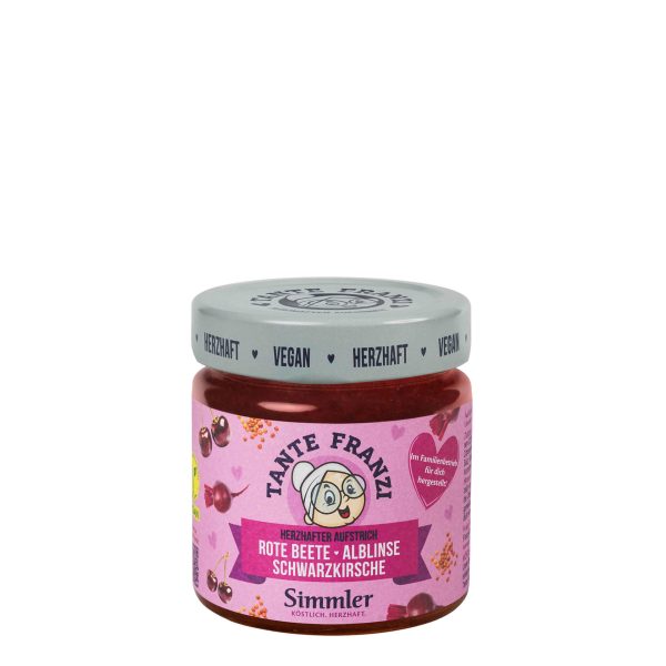 Rote Beete-Alblinse-Schwarzkirsche Aufstrich