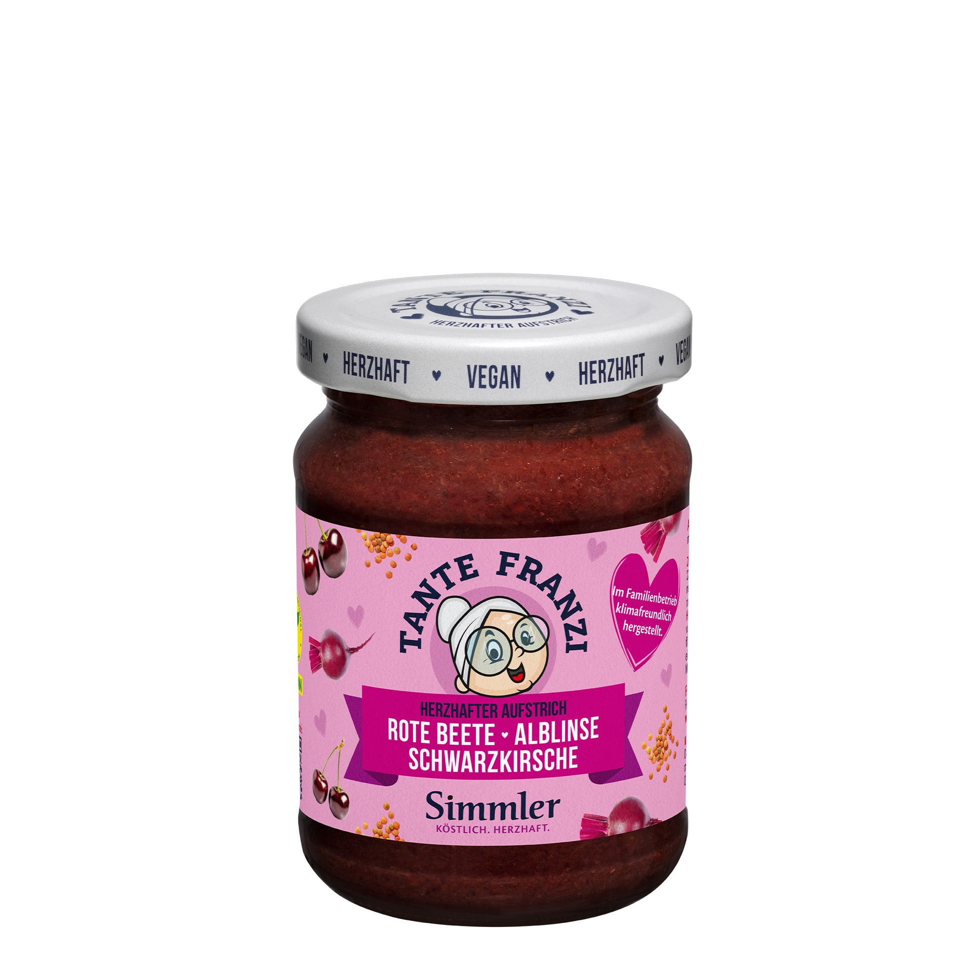 Rote Beete-Alblinse-Schwarzkirsche Aufstrich