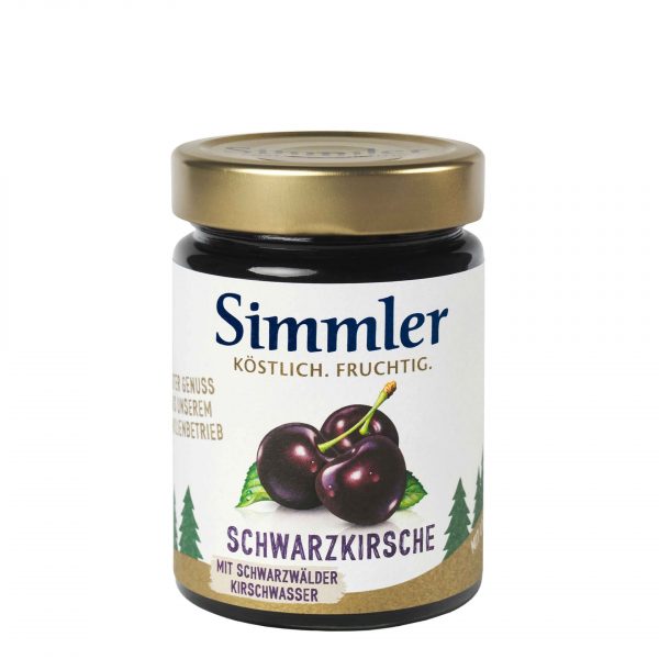 Schwarzkirsch Marmelade mit Kirschwasser